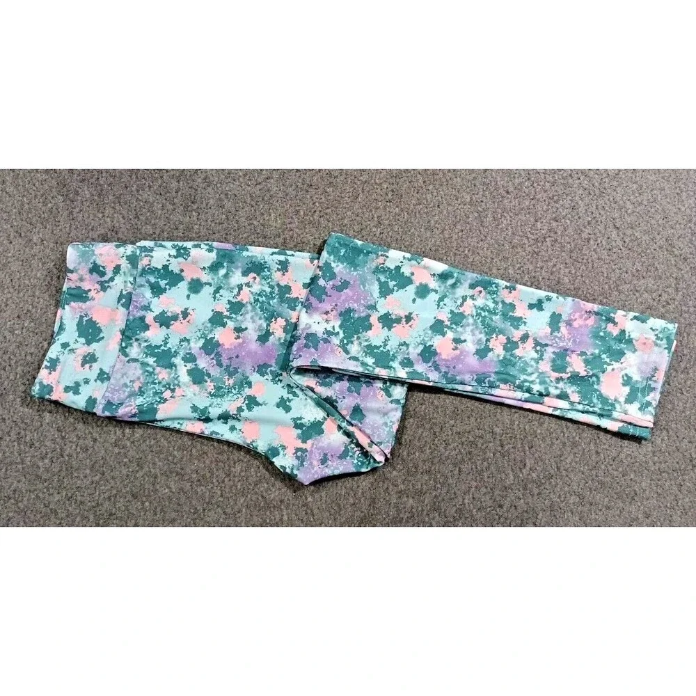 Converse Girls Light Aqua Leggings New With Tags Size Large 12/13 Years